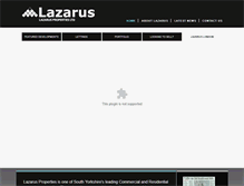 Tablet Screenshot of lazarusproperties.co.uk